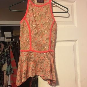 Sleeveless multi floral top